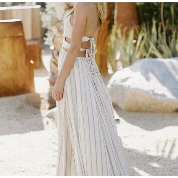 Free People Harper Maxi Dress Size Small Crochet Bust - Picture 2 of 9